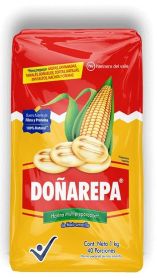 Doñarepa maiz amarilla Gelbes Maismehl für Arepas Empanadas Tamales 1kg